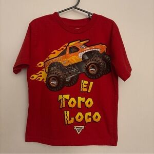 Red El Toro Loco Monster Truck T-Shirt size 6
